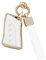 1797 Schutzhülle für Honda Civic Accord CRV Pilot Passport Insight Zubehör Bling Auto Fernbedienung Schlüsselanhänger Hülle Shell Protector 5 Tasten Weiß Gold TPU Girly Cute