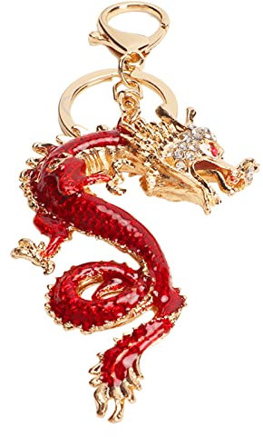 Porte-clés Dragon, Porte-clés Sac Porte-bonheur Exquis pour Voiture pour Sac à Main