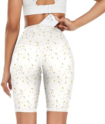 linqin Confetti Goldfolien-Leggings und Yogahosen für Damen, Sport-Leggings für Damen, Bauchkontrolle, Größe XS, Konfetti Goldfolie, S