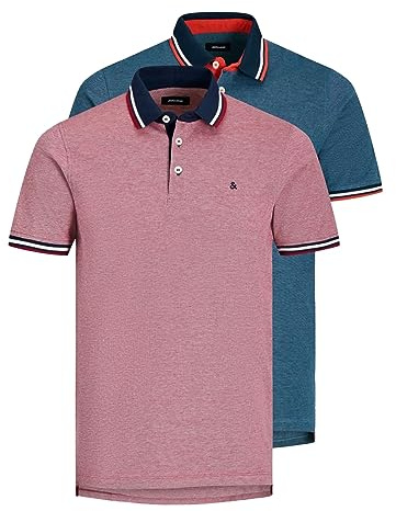 JACK & JONES Herren Shirts Poloshirt T-Shirt JJE Paulos Polo 2er Pack