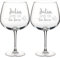 Wanapix | Pack 2 Copas de Gin Tonic Personalizadas con Nombre| Copa de Balón para Combinados | Cristal Grabado | Apta Lavavajillas | Regalo para Fiestas | 70cl | Bebe