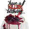 SYKYCTCY 1 Pack Have a Killer Birthday Cake Topper Glitter Halloween Horror Birthday Cake Pick Decoration for Bloody Horror Movie Theme Cake Decoration Party Supplies