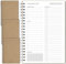 BIROYAL Zeitmanagement Handbuch, 4 Stück Tagesplaner, 100 Seiten Terminplaner, 14x21cm To Do Liste, Daily Planner Spiralblock, Notizblöcke Terminplaner Notizbuch für Reise Schule Organizer