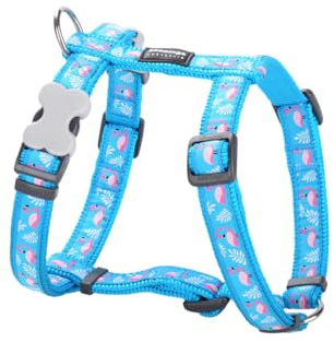 Red Dingo Hundegeschirr Style Flamingo 45-66 cm Türkis 36-59 cm