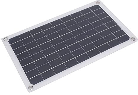 Solar Panel Charger, 20W USB Dual DC Output Solar Panel Charger Suitable for 12V Battery, with Backflow Protection
