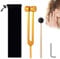 Newellsail Stimmgabel Aluminiumlegierung Stimmgabel mit Silikonhammer und Reparaturwerkzeug Angebot Genaue Frequenzgang (Gold)