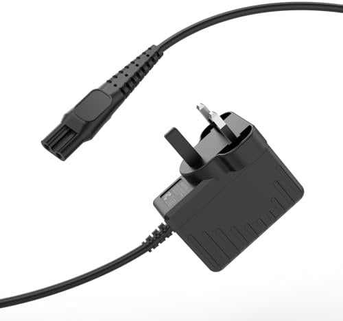 15V 6Ft Razor Charger Fit for Philips HQ8505 Shaver Charger UK for 5000 7000 9000 Series S3241 S5466 BT5502 S5465 BT9810 Beard Trimmer Power Cord
