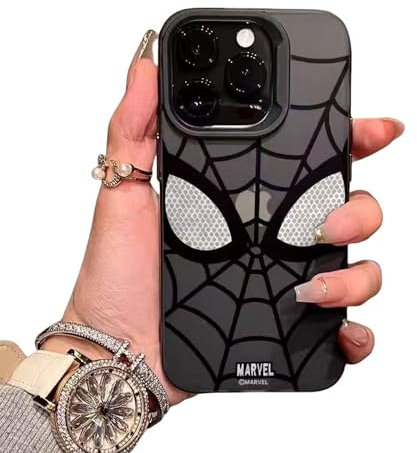 YAAYAGO Spider Man Handyhülle für iPhone 15 Hülle Spider Mann Staubdes USB -Kabel -Lade -Kopfwickler -Schutzhülle Für iPhone 18/20W-Transparent schwarz-Für iPhone 11