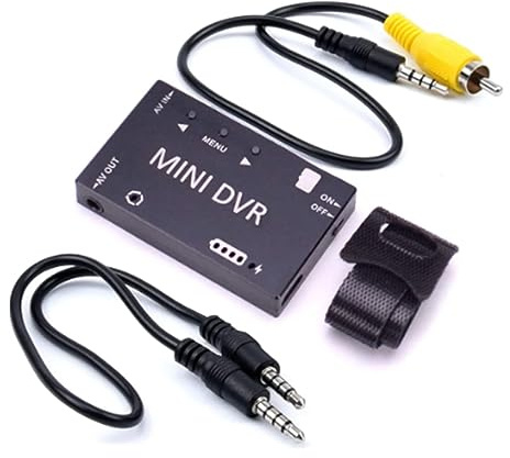 iFutniew FPV Recorder Mini FPV DVR Module NTSC/PAL Switchable Built-in Battery Video Audio FPV Recorder for RC Models Racing Easy to Use High Guality (A)