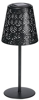 Northpoint LED Solar Metal Tischleuchte Dekolampe Dämmerungssensor Schattenspiel orientalisch schwarz