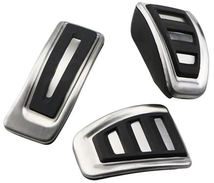 HAZYZKDM Auto Zubehör Für A-UDI A4 B8 A6 A7 A8 S4 RS4 A5 S5 RS5 8T Q5 SQ5 8R Auto Pedale Kraftstoff Bremse Fußstütze Pedal Abdeckung Bremspedal Abdeckung(MT 3 PCS)