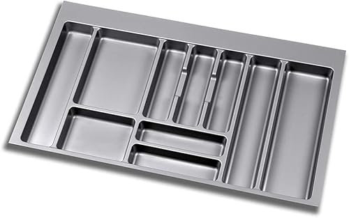 Portacubiertos ajustable para cajón de cocina – Porta cubiertos de cocina – Organizador de cajones – Divisor Cubiertos – Organizador de cajones – Cubertería de plástico resistente (porta cubiertos 90,