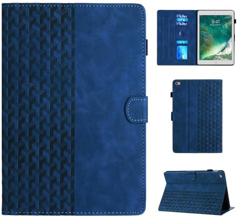 CASAFUNY Coque pour iPad 6ème/5ème Génération 9.7 2018/2017, iPad Air 2 / iPad Air Housse de Protection Étui à Rabat avec Veille/Réveil Automatique Coque Tablette pour iPad 6/5 Gen, Bleu