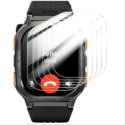 GIOPUEY Protector de Pantalla para KOSPET Tank M3 Ultra, [6 Unidades] HD Transparente TPU Suave láminas Protectora con Capa Oleófoba - Transparente