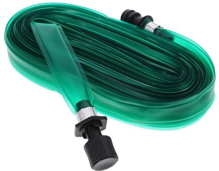 Supvox Flacher Pvc Gartenschlauch Mit Löchern Zum Bewässern 10m Tropfschlauch Für Garten Gewächshaus Und Landwirtschaft Mit Gummidichtung Schnellkupplungs Kompatibel