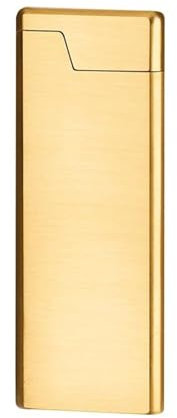 Briquet Ultra Fin au Butane, Briquet à Flamme Douce en métal, Briquet à meule, Taille de Flamme Rechargeable et réglable, Briquet Portable for l'extérieur, Le Camping, Cadeau for Homme(B)