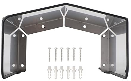 Weather Shield Canopy – Wall Box Rain Cover for Doorbell/Outdoor Socket/Charger/Intercom/CCTV – V4A (316) Steel, 1.2 mm, 400 mm Wide, 200 mm Depth, 500 mm Sides