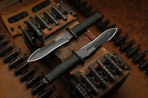 Teerma NL4 Outdoor Messer, 29.8cm Full Tang Survival-Messer mit G10 Griff,Kydex Scheide, Feststehende Messer mit Titanium, Scharfe Jagdmesser Für Camping, Jagd, Geschenk, Sammlung