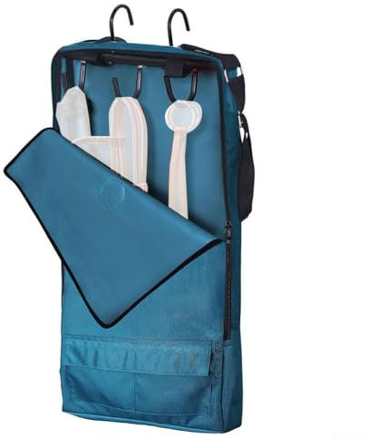 Hasaller Zaumzeugtasche für Pferde, mit Haken, wasserdicht, Zaumzeug, Halfter für Reitsport, Tragetasche, Zaumzeug, Aufbewahrungstasche (dunkles Blaugrün)