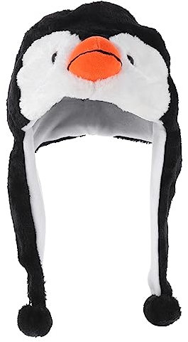 Vaguelly Kuscheliger Tierhut Für Elastische Penguin-mütze Aus Plüsch Für Kalte Wintertage Accessoire Für Geburtstags Und Neujahrspartys Leicht Und Tragbar