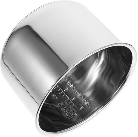 Gatuida Olla Interior De Acero Inoxidable 6l Revestimiento Grueso Multifunción para Olla Arrocera Portátil, para Hervir y Cocinar Al Vapor, Repuesto Compatible para Uso Doméstico