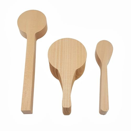 EdpaS Schnitzrohlinge Schnitzlöffel Groß aus Lindenholz – 2 Löffel-Rohlinge + 1 Kuksa-Rohling Schnitzholz, Holzrohling Ideal zum Schnitzen für Kinder - Löffel Schnitzset mit Schnitzholz Rohlinge