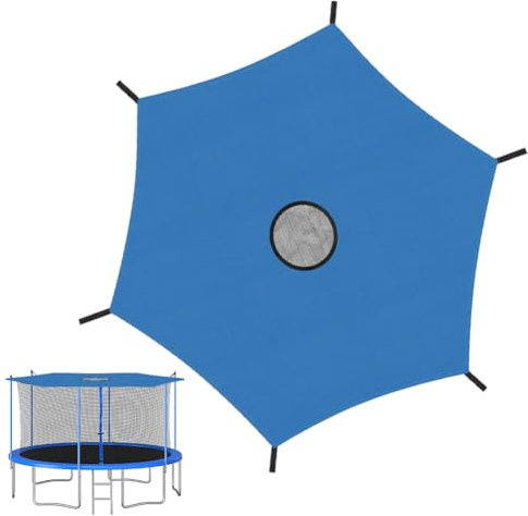 Trampolin Sonnenschutz Abdeckung：Trampolin Überdachung,Trampolin Sonnenschutz Dach Regenabdeckung, UV Beständige wasserdichte,Trampolin Überdachung Ø 244 cm für 6 Stangen Trampolin,Outdoor Innenhof