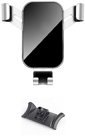 WHLXQ Kompatibel mit Porsche 718 2016-2022, Autotelefonhalter mit Schwerkraftunterstützung, kompatibel mit iPhone und weiteren Smartphones,3-Silver