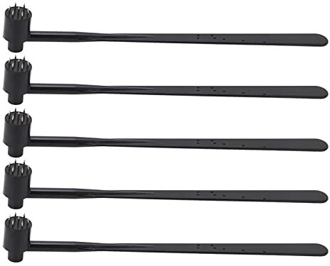 Einzelkopf Kleiner Hammer, Schwarzer Griff, 5pcs Pflaumenblüte Dermal Hammer Mini Hammer für Handwerk, Uhr