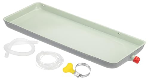 PATIKIL Klimaanlagen Abtropfschale 24 X 9.4 Zoll (61 X 24 Cm) Verzinktes Metall Tragbare Universelle Klimaanlagen Ablaufwanne Mit Ablauf Loch Und Schlauch Für Innen Außen Split Klimaanlage