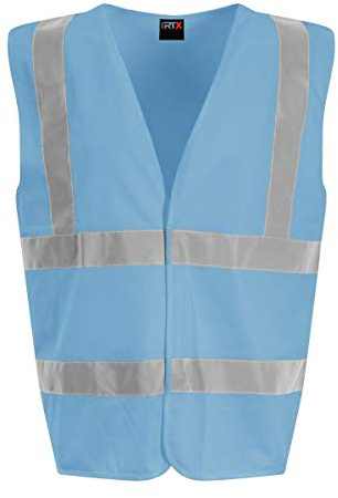 PRO RTX Ärmellose Warnweste für Erwachsene, unisex, himmelblau, L