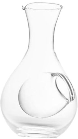 DIYEAH Decantador de Transparente para Alcohol y Whisky Botella con Diseño de Hueco para Hielo Vidrio Pulido y Seguro para Almacenamiento y Servicio Casa