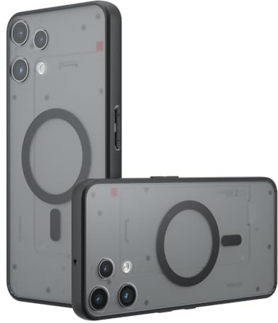 BoerHang Hülle Kompatibel mit Nothing Phone 3a Lite Magnetische Schutzhülle, [Anti-Fingerabdruck und Anti-Kratzer] Cdurchscheinende.Schwarz