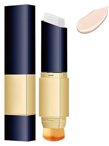 1 Stück Color Changing Foundation Stick 2in1 mit Bürste, Essence Foundation Stick für volle Abdeckung & natürlichen Teint, Leichtgewicht Make Up Sti-ck, Kosmetik Founda-tion Make Up(Elfenbeinweiß)