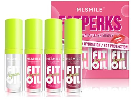 Lissymuse 4 Pack Hydrating Lip Gloss Plumping Glow Fat Lip Oil Lipgloss | High-shine Non-sticky Finish with a Long Lasting Nourishing Formula to Revitalize Dry Lips, Makeup Gift Set for Women Girls