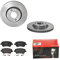 2 Bremsscheiben belüftet 260 mm + Bremsbeläge Vorne von Brembo Innenbelüftet (1420-53635) Bremsensatz Bremsanlage Bremsen-Kit,Bremsenset, Bremsscheiben, Bremsbeläge, Bremsen-Set, Beläge, Bremsbelag,