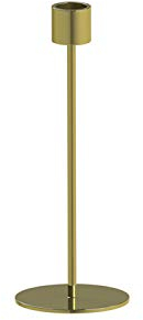 Cooee Design Kerzenleuchter Candlestick aus Metall in der Farbe Messing, Maße: 8cm x 8cm x 21cm, HI-029-01-BR