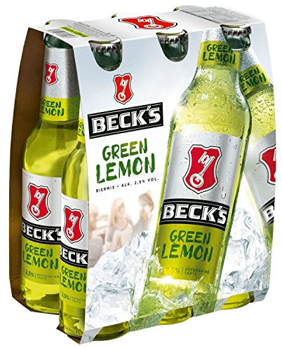 Becks Green Lemon 6er Sixpack Set - 6 x 330ml (2,5% Vol) - inkl. Pfand -[Enthält Sulfite] - Inkl. Pfand MEHRWEG