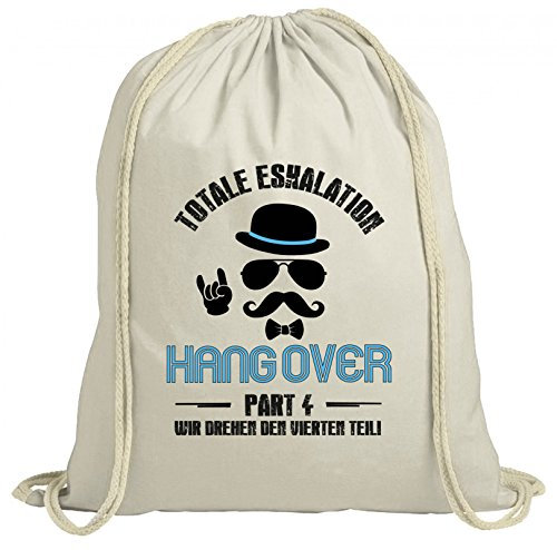 ShirtStreet Groom Junggesellenabschied JGA natur Turnbeutel Rucksack Gymsac Team Bräutigam Hangover Teil 4, Größe: onesize,natur