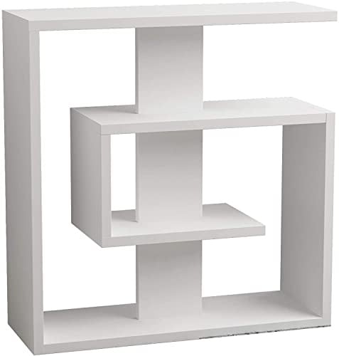 Hocuspicus | Saly Holz Beisteltisch | Moderner Couchtisch, Sofatisch, Kaffeetisch für Wohnzimmer, Büro, Schlafzimmer | 57 x 55 x 20 cm | Weiss