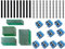 Aihasd 50Stk Doppelseitig Lochrasterplatte Kit Double Side Lochrasterplatine Leiterplatte Platine PCB Universal Board Con 10x PCB Schraubklemmenblock,10x Stecker, 10x Buchsenleiste