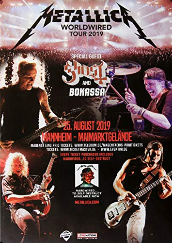 Metallica - Worldwired, Mannheim 2019 » Konzertplakat/Premium Poster | Live Konzert Veranstaltung | DIN A1 «