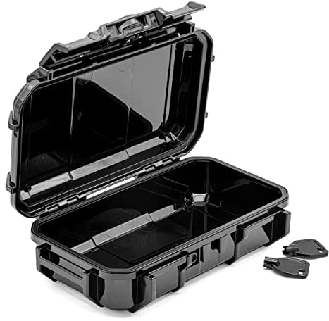 Seahorse 56 OEM Portable Waterproof Dry Box Hard Protective Micro Case - Mil Spec/USA Made / IP67 Waterproof/Lockable/Airtight/Smell Proof - for Knives, Ammo Boxes (Black)