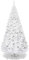 DREAMADE Albero di Natale, Artificiale Albero folto in PVC con Supporto in Metallo e Piedi, Bianco, Vari Dimensioni (2,4M)
