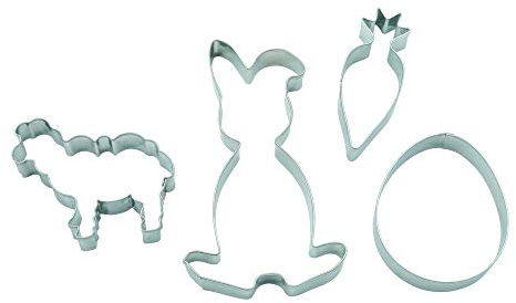 4er Set Hase Lamm Ei Möhre Ausstecher Ausstechform Keksausstecher Ostern Schaf Keks