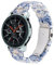 DEALELE Bracelet compatible avec Samsung Gear S3 Frontier/Classic/Galaxy Watch 46 mm/Galaxy 3 45 mm, 22 mm en résine colorée pour Huawei Watch 3/GT2 46 mm (porcelaine bleue et blanche)