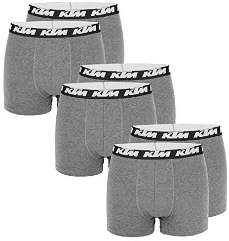 KTM by Freegun Boxershorts für Herren Unterwäsche Pant Men´s Boxer 6 er Pack, Farbe:Dark Grey, Bekleidungsgröße:XXL