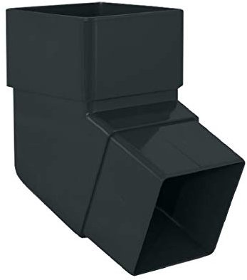 Anthracite Grey Square Downpipe 112.5 Degree Offset Bend, Freeflow Water Systems
