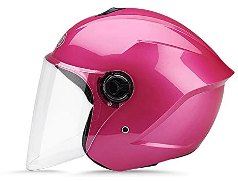 LIONCIANO Motorradhelm Mit Visier, Anti-Crash, Unisex(Rote Rose)
