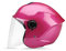 LIONCIANO Metà Aperto Faccia Casco Del Motociclo Con Visiera Riflettente，Casco Modulare Scooter，l'Anti-Collisione Protegge La Sicurezza Stradale Degli Utenti(Rosa Rossa)